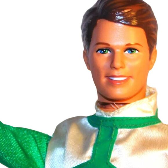 12" 1990 Mattel's  Ken in Green Power Ranger Cosplay Outfit - Picture 2 of 9